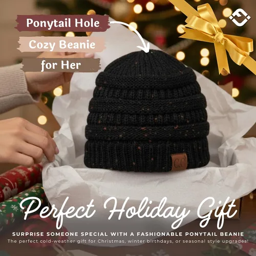 Miniatura 111 de Funky Junque - Gorro para mujer con ranura para cola de caballo