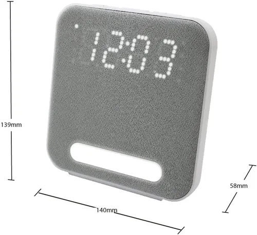 Miniatura 2 de HANNLOMAX Radio despertador HX-152CR, radio PLL AM/FM, reloj digital con alarma doble, luz nocturna. (gris)