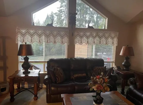 Miniatura 3 de Cortinas bohemias de macramé para ventanas, cenefa de macramé para dormitorio, sala de estar, decoración bohemia para colgar en la pared, 1 panel