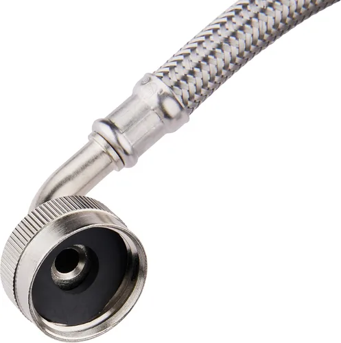 Miniatura 6 de EFIELD - Mangueras de acero inoxidable prémium para lavadora con codo de 90 grados, líneas de suministro de entrada de conexión de agua a prueba