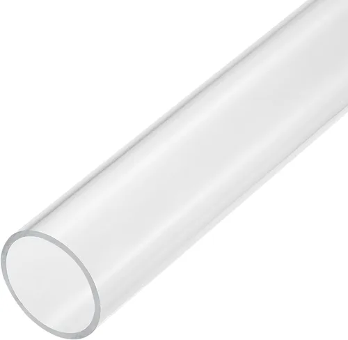 Miniatura 20 de MECCANIXITY Tubo de acrílico transparente rígido redondo 214mm(8.4") DI 220mm(8.7") DE 14" para lámparas y linternas, sistema de refrigeración por