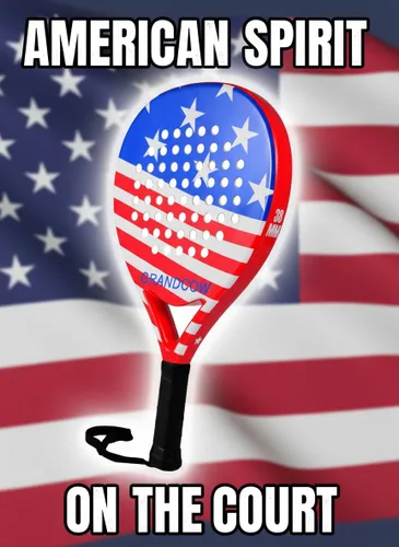 Miniatura 5 de Raqueta de pádel de fibra de carbono Power Lite Pop Tennis Paddle Paddleball raquetas US Flag