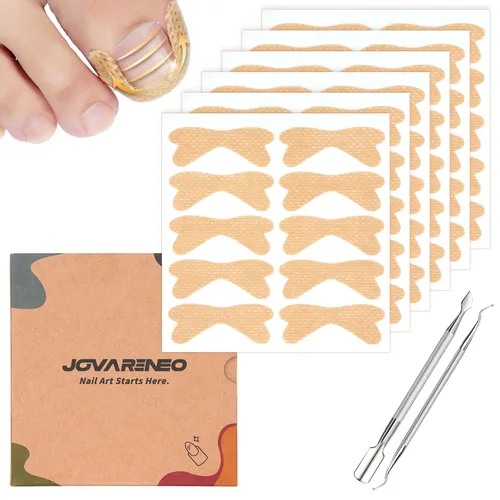 Tratamiento de uñas encarnadas, corrector de uñas curvadas transpirables, tiras correctoras de uñas encarnadas con lima y levantador, kit de