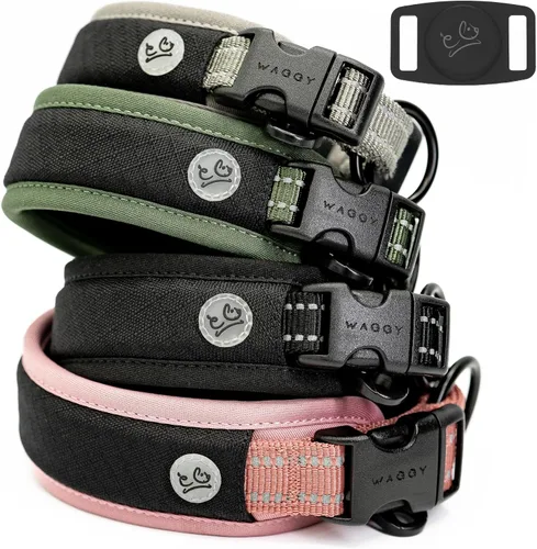 Miniatura 8 de Aitag - Collar para perro de alta calidad, soporte para collar de perro, acolchado de malla de aire reflectante, collar de perro de liberación