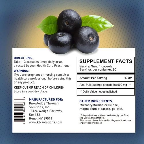 Miniatura 5 de Synerplex Cápsulas de Acai: suplemento superalimenticio totalmente natural para la salud general - Suplemento de bayas de apoyo
