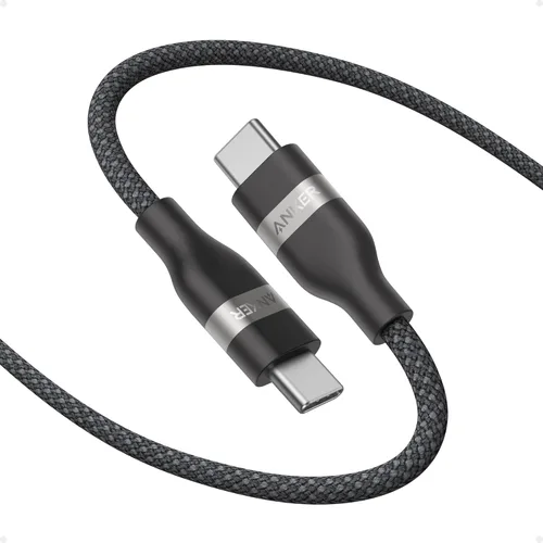 Anker Cable nano USB C Softline, cable trenzado multicolor flexible de 240 W, 1 pie, cargador tipo C de carga rápida para iPhone serie 17, MacBook