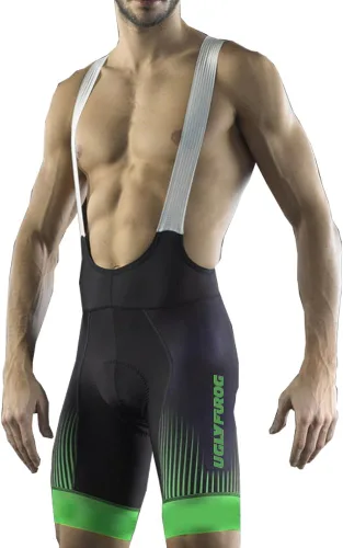Miniatura 63 de UGLY FROG Designs - Pantalones cortos de ciclismo con pantalones cortos con peto, pantalones cortos de ciclismo Pro/BIP, acolchado 3D Coolmax