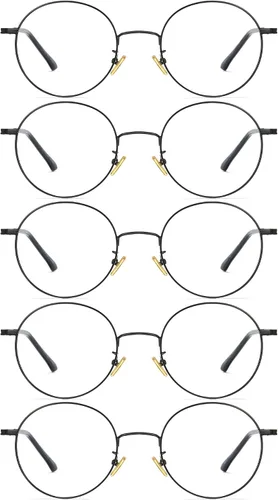 Miniatura 39 de Cyxus Gafas Redondas con Bloqueo de Luz Azul para Hombres y Mujeres, Marco de Alambre, Ultraligeras, Cómodas, para Oficina, Computadora