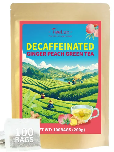 Miniatura 34 de TeeLux Bolsas de té verde menta, té verde con menta, menta verde y citronela, con cafeína, 100% real y natural, 100