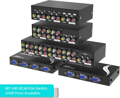 Miniatura 2 de MT-ViKI Interruptor AV RCA de 4 vías, 4 en 1 Salida Video Compuesto L/R Audio Switcher Selector Caja para Reproductor de DVD, SNES, N64, PS2/3