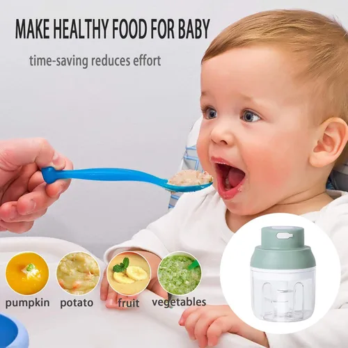 Miniatura 7 de Mini picadora eléctrica de alimentos, picador de ajo portátil de 250ML con función de carga USB, mini cortador de alimentos para cebolla, verduras