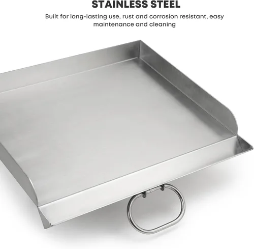 Miniatura 3 de Stanbroil Plancha para freír de 14 x 16 pulgadas, plancha de acero inoxidable de 1 quemador para Camp Chef Pro 60x, Expedition 2X, Pioneer 14