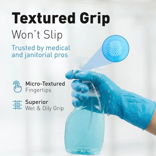 Miniatura 5 de Raxwell Disposable Nitrile Gloves - Heavy Duty Cleaning Gloves - Elbow-Length Dishwashing & Kitchen Use - Chemical Resistant