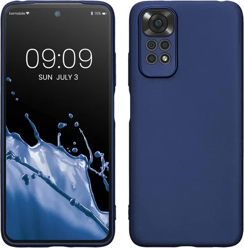 Miniatura 131 de kwmobile Funda compatible con Xiaomi Redmi Note 11 / Note 11S - Funda protectora de silicona TPU suave y delgada - Azul Báltico