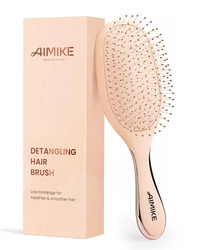 Miniatura 8 de AIMIKE Cepillo para desenredar, cepillo desenredante ventilado para cabello mojado y seco con cerdas suaves, cepillo para desenredar sin dolor