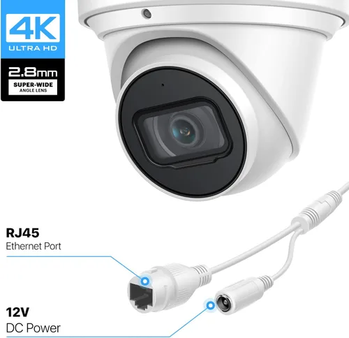 Miniatura 9 de Sistema de Cámara de Seguridad 4K POE Amcrest con NVR PoE 4K de 8 Canales (4) x Cámaras IP POE de 8 Megapíxeles de Torreta (3840x2160) Disco Duro