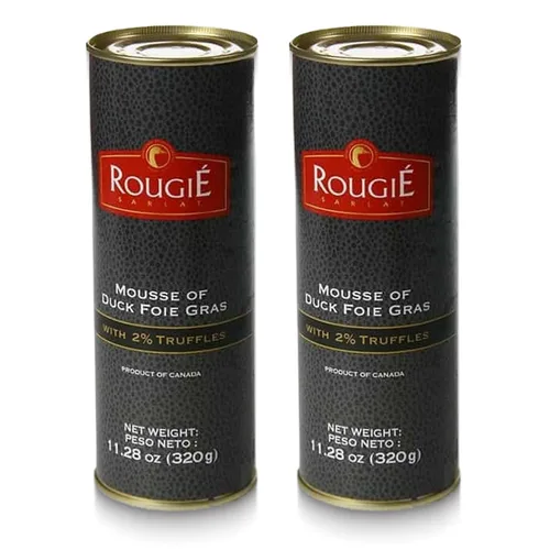 Miniatura 4 de Foie Gras de pato Rougie con trufas – 3.17 oz (90 g), delicia gourmet francesa lista para servir, producto de Canadá - Paquete de 2