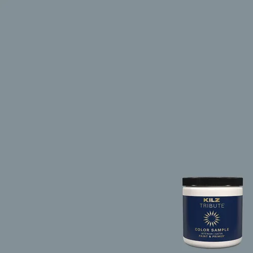 Miniatura 184 de KILZ TRIBUTE Pintura e imprimación, para interiores, semibrillante, Vintage Indigo, 1 galón Índigo Victoria