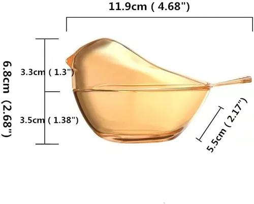 Miniatura 6 de Yooloks Pequeño organizador de joyero, organizador de aretes en forma de pájaro, cajas de cristal para baratijas decorativas con tapa para niñas