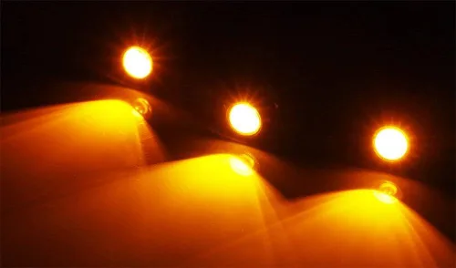 Miniatura 2 de iJDMTOY Juego de 3 piezas de iluminación LED de montaje de malla frontal amarillo ámbar de reacondicionamiento personalizado compatible con camiones