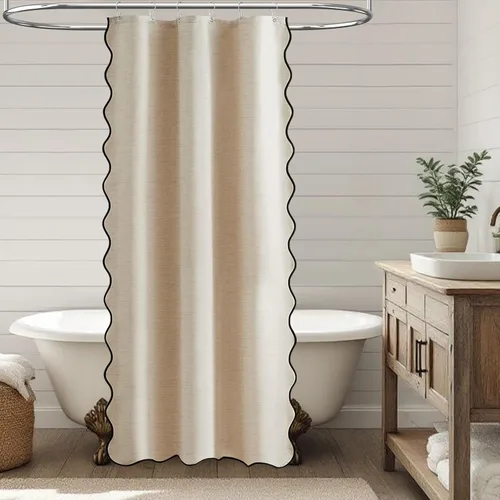 Miniatura 8 de BTTN Lino Crema Festoneado 36x72