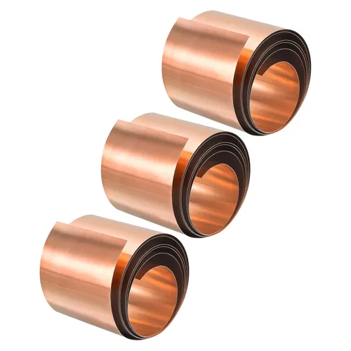 Miniatura 30 de uxcell Rollo de hoja de cobre, placa 3,280.8 ft m x 131.2 ft m x 0.2 ft m de la hoja del metal