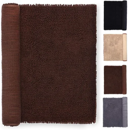 Miniatura 11 de Tapetes de baño de felpilla peludos de 26 x 36 pulgadas, lavables a máquina, ultra suaves, absorbentes de agua