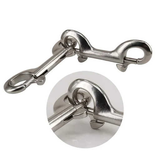 Miniatura 3 de Yeebline Gancho a presión de doble extremo, paquete de 2 broches de gatillo de doble extremo de acero inoxidable 316 de 4.5 pulgadas, de grado