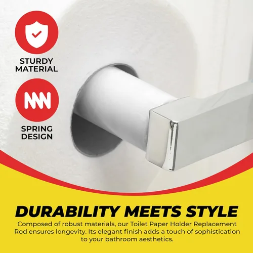 Miniatura 2 de Qualihome Universal de Reemplazo de Rodillo de Papel Higiénico con Resorte de Plástico, Blanco, Rodillo de Reemplazo de Papel Higiénico Blanco