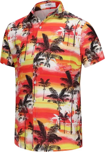 Miniatura 27 de KYKU Hawaiian Shirt for Men: Tropical Summer Beach Short Sleeve Button Down Shirt with Pocket