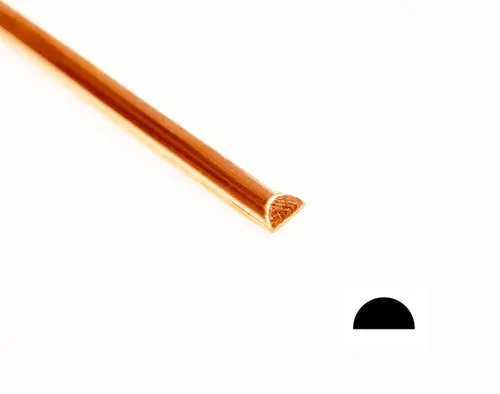 Miniatura 7 de Calibre 6, 99.9% alambre de cobre puro (medio redondo) CDA suave muerto #110 fabricado en Estados Unidos - 1 pie por CRAFT WIRE
