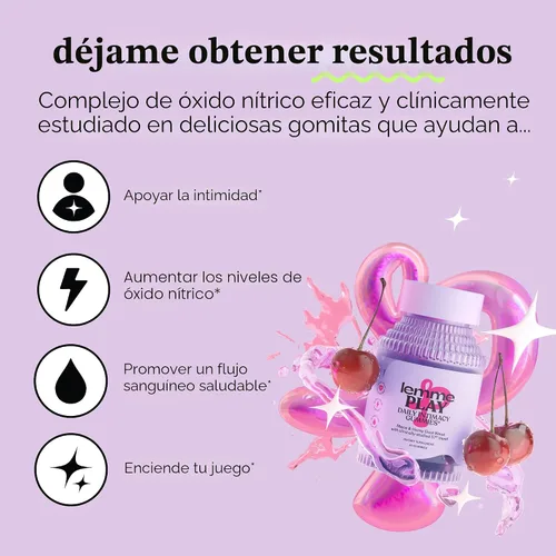 Miniatura 2 de Gomitas Lemme Play Daily Intimacy para mujeres y hombres con complejo de óxido nítrico S7 clínicamente estudiado para un flujo sanguíneo saludable