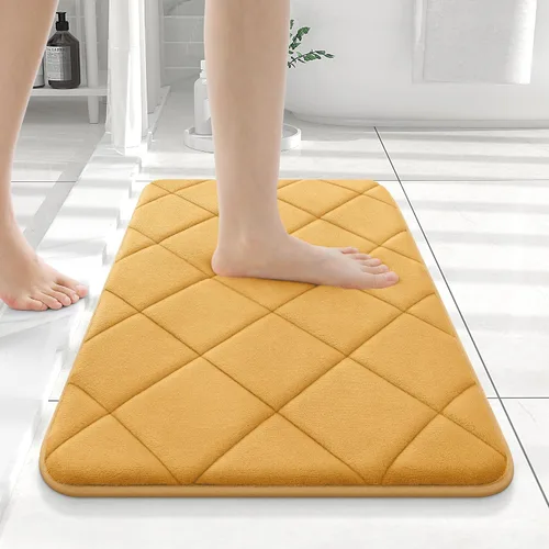 Miniatura 98 de OLANLY Tapete de baño de espuma viscoelástica de 24 x 16 pulgadas, ultra suave y absorbente, lavable a máquina, cómodo tapete de baño para suelo