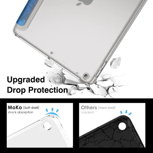 Miniatura 3 de Funda MoKo Compatible con Nuevo iPad de 9ª/8ª/7ª Generación de 10.2 pulgadas (2021/2020/2019), Funda Inteligente Delgada y Ligera con Soporte