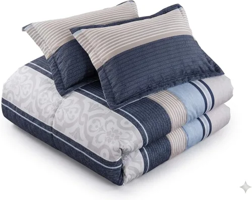 Miniatura 2 de Royal Hotel Bedding Park-Ave - Juego de funda de edredón de 3 piezas, tamaño matrimonial/queen (juego de funda de edredón), 100% microfibra cepillada
