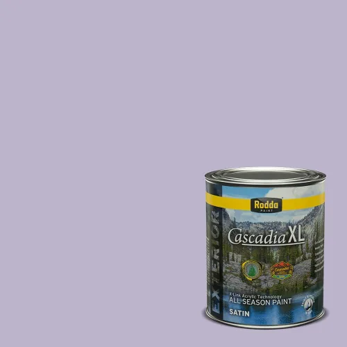 Miniatura 196 de Rodda Paint CASCADIA XL Pintura e imprimación de satén exterior en uno, cuarto de galón, bikini lavanda