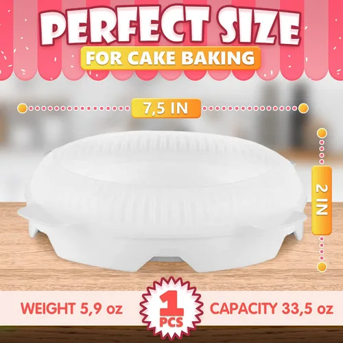 Miniatura 2 de Molde de silicona para mousse, molde redondo de silicona para tartas de 7.5 pulgadas de diámetro (capacidad de 33.5 onzas), fácil de usar