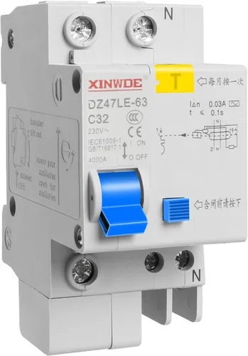 Miniatura 10 de Disyuntor miniatura de bajo voltaje DZ47-63 Montaje en carril DIN, interruptor de corriente residual, interruptor de corriente residual, protección