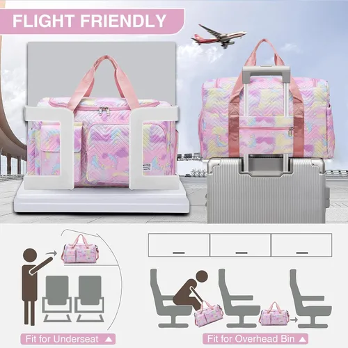 Miniatura 316 de Pequeña bolsa de gimnasio para mujer, bolsa de viaje con compartimento para zapatos