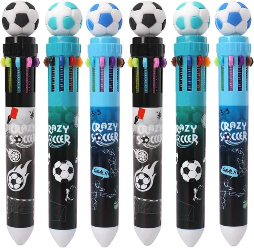 Miniatura 8 de Bolígrafo multicolor de 0.7 mm, 10 en 1, bolígrafos de punta fina retráctiles de dibujos animados de animales lindos para suministros de oficina
