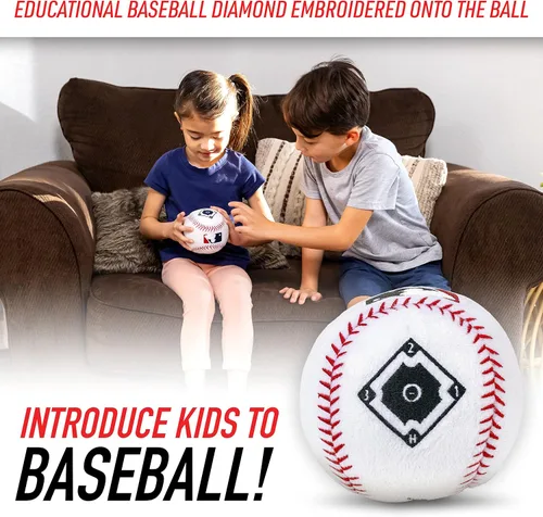 Miniatura 5 de Franklin Sports MyFirst Pelotas Deportivas de Felpa Suave - Juguete de Peluche Relleno de Baloncesto, Béisbol + Fútbol Americano para Niños - NBA