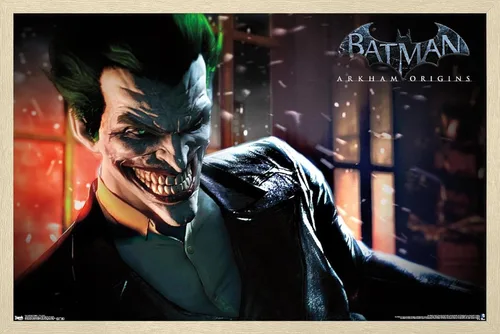 Miniatura 7 de Trends International DC Comics - Póster de pared de Arkham Origins de Arkham Origins, 14.725 x 22.375 pulgadas, versión enmarcada de madera