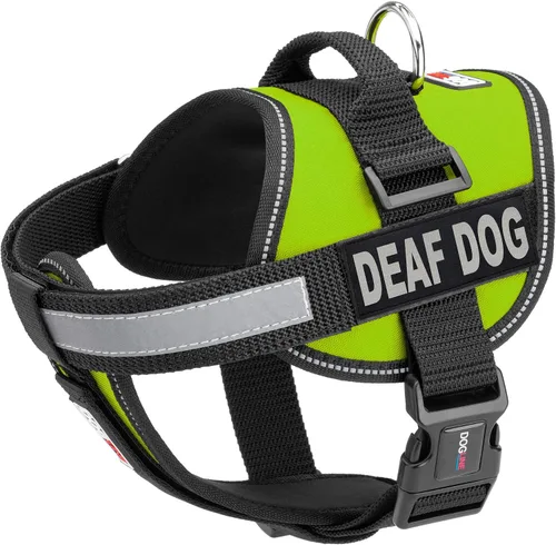 Miniatura 21 de Dogline Unimax - Arnés para perro con parches para perros sordos reflectantes sin tirones, correas ajustables, neopreno transpirable para médicos