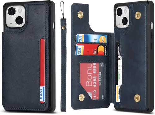 Miniatura 16 de Cavor para iPhone 13 Funda con Tarjetero iPhone 13 Funda Tipo Cartera, para iPhone 13 Funda para Hombres Mujeres, Fundas para iPhone 13 Funda