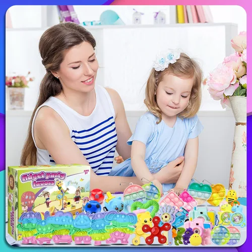 Miniatura 7 de Más de 1000 piezas de recuerdos de fiesta para niños, paquete de juguetes antiestrés, rellenos de calcetines de Navidad, regalo de cumpleaños, caja