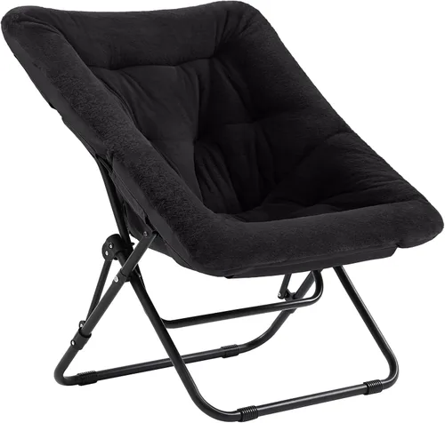 Miniatura 21 de Tiita Silla Cómoda Plegable, Silla de Acento Plegable de Gran Tamaño de Piel Sintética Suave, Silla de Descanso Perezosa para Niños, Adolescentes