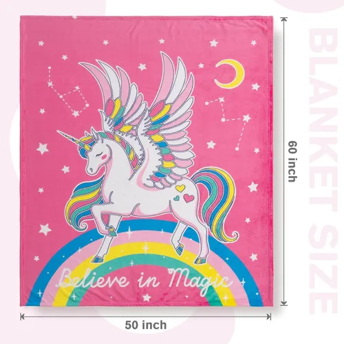 Miniatura 6 de Regalos de juguetes de unicornio para niñas y niños – Manta de unicornios que brilla en la oscuridad, el mejor regalo de cumpleaños, Navidad, San