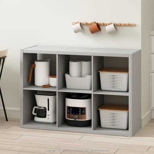 Miniatura 38 de Furinno Reed - Organizadores y almacenamiento de armario, organizador de armario de 5 niveles, estante abierto, para armario, dormitorio, sala