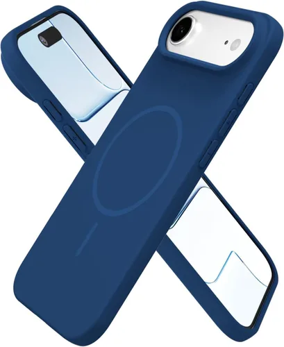 Miniatura 22 de oakxco Funda de silicona Mag Safe para iPhone 17 Pro Max, funda magnética delgada y fina compatible con carga inalámbrica MagSafe, bonita funda Negro
