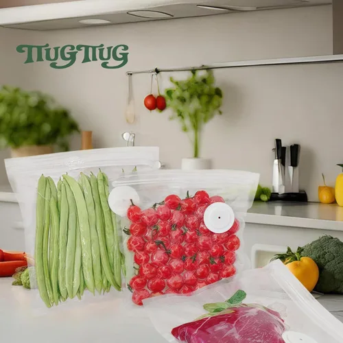 Miniatura 7 de Bolsas selladoras al vacío para alimentos, 30 unidades (11 x 10 pulgadas), sin BPA, bolsas reutilizables para calefacción en microondas, cocina